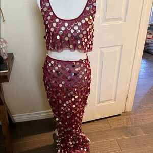 Nasty Gal Burgundy Lace Detail